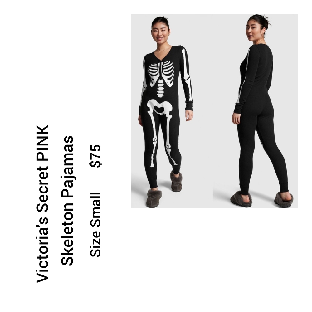 Victoria's Secret PINK Skeleton Pajamas Size XL